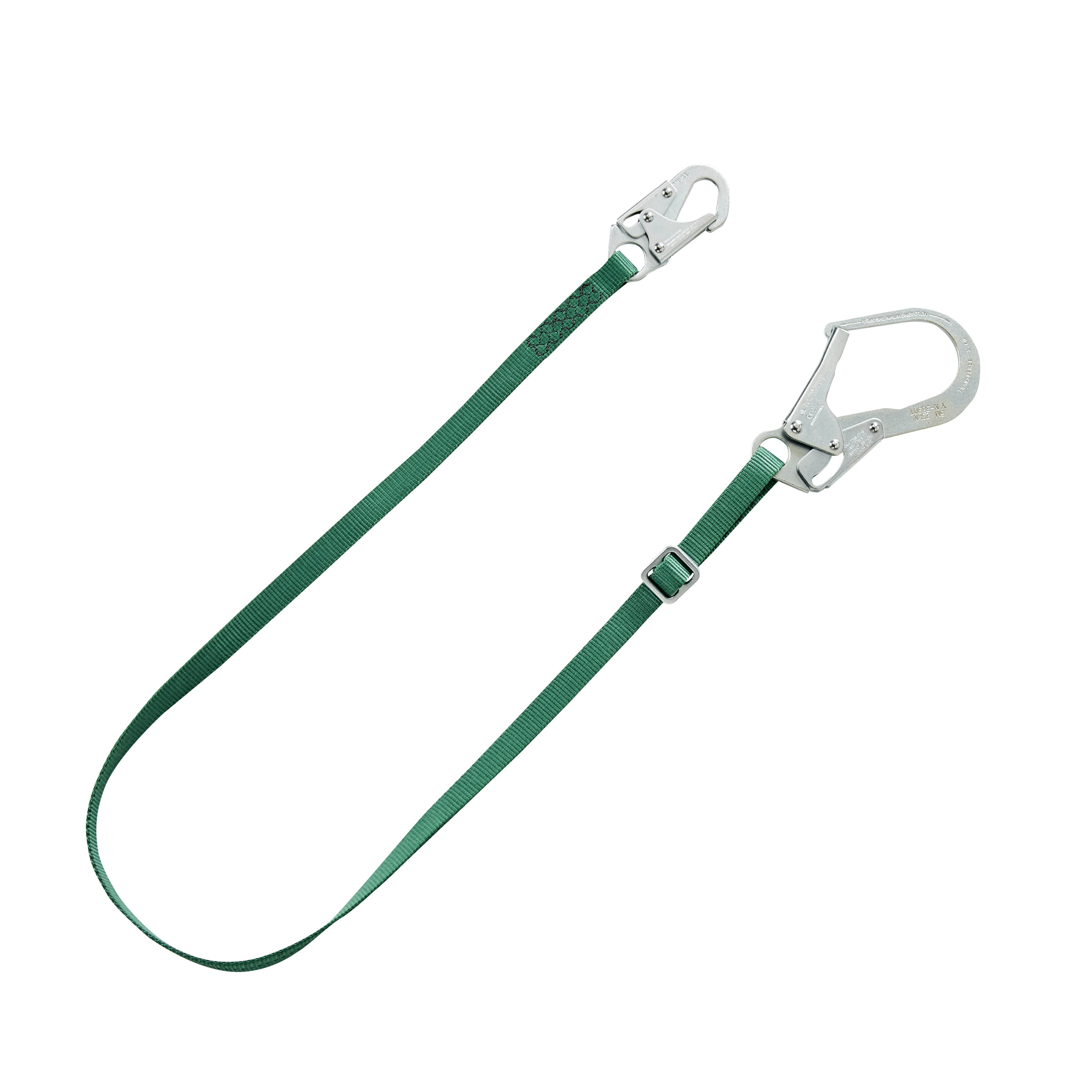V-Series standard single-leg adjustable restraint lanyard, 6',36CL large snaphooks, ANSI Z359.3-2017, CSA Z259.11-17